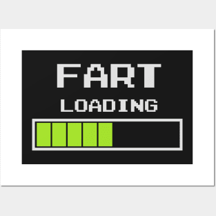 Fart Loading Funny Computer Retro T shirt Posters and Art